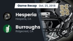 Recap: Hesperia  vs. Burroughs  2018