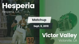 Matchup: Hesperia  vs. Victor Valley  2019