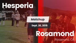 Matchup: Hesperia  vs. Rosamond  2019