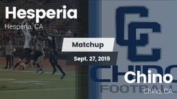 Matchup: Hesperia  vs. Chino  2019
