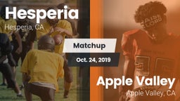 Matchup: Hesperia  vs. Apple Valley  2019