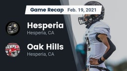 Recap: Hesperia  vs. Oak Hills  2021