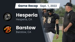 Recap: Hesperia  vs. Barstow  2022