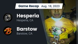 Recap: Hesperia  vs. Barstow  2023