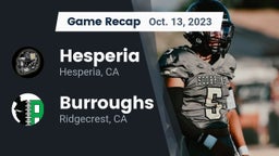 Recap: Hesperia  vs. Burroughs  2023