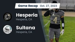 Recap: Hesperia  vs. Sultana  2023