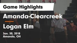 Amanda-Clearcreek  vs Logan Elm  Game Highlights - Jan. 30, 2018
