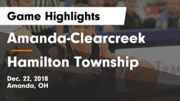 Amanda-Clearcreek  vs Hamilton Township  Game Highlights - Dec. 22, 2018
