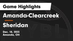 Amanda-Clearcreek  vs Sheridan  Game Highlights - Dec. 18, 2023
