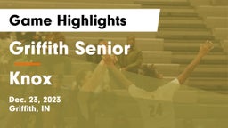 Griffith Senior  vs Knox  Game Highlights - Dec. 23, 2023