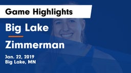 Big Lake  vs Zimmerman  Game Highlights - Jan. 22, 2019