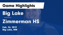 Big Lake  vs Zimmerman HS Game Highlights - Feb. 26, 2019