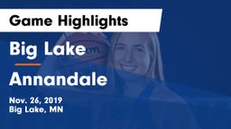 Big Lake  vs Annandale  Game Highlights - Nov. 26, 2019