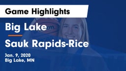 Big Lake  vs Sauk Rapids-Rice  Game Highlights - Jan. 9, 2020
