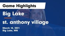 Big Lake  vs st. anthony village Game Highlights - March 10, 2021