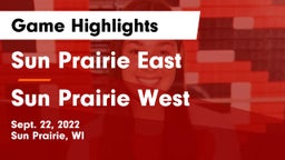 Sun Prairie East  vs Sun Prairie West  Game Highlights - Sept. 22, 2022