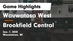 Wauwatosa West  vs Brookfield Central  Game Highlights - Jan. 7, 2020