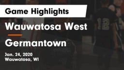 Wauwatosa West  vs Germantown  Game Highlights - Jan. 24, 2020