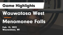 Wauwatosa West  vs Menomonee Falls  Game Highlights - Feb. 15, 2022