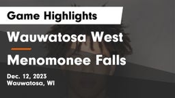 Wauwatosa West  vs Menomonee Falls  Game Highlights - Dec. 12, 2023