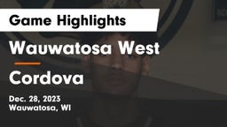 Wauwatosa West  vs Cordova  Game Highlights - Dec. 28, 2023