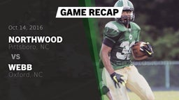 Recap: Northwood  vs. Webb  2016