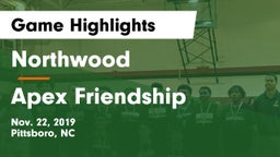 Northwood  vs Apex Friendship  Game Highlights - Nov. 22, 2019