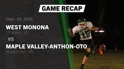 Recap: West Monona  vs. Maple Valley-Anthon-Oto  2016