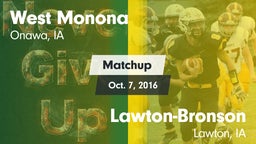 Matchup: West Monona vs. Lawton-Bronson  2016