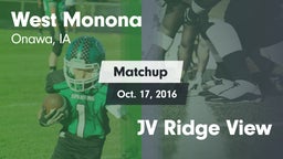 Matchup: West Monona vs. JV Ridge View 2016