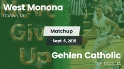 Matchup: West Monona vs. Gehlen Catholic  2019