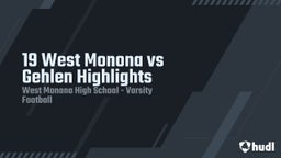 West Monona football highlights 19 West Monona vs Gehlen Highlights