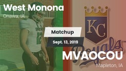 Matchup: West Monona vs. MVAOCOU  2019