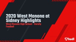 West Monona football highlights 2020 West Monona at Sidney Highlights