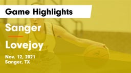 Sanger  vs Lovejoy  Game Highlights - Nov. 12, 2021
