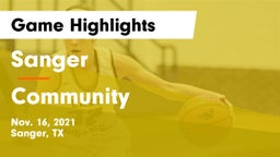 Sanger  vs Community  Game Highlights - Nov. 16, 2021
