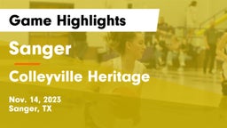 Sanger  vs Colleyville Heritage  Game Highlights - Nov. 14, 2023