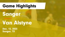 Sanger  vs Van Alstyne  Game Highlights - Dec. 12, 2023