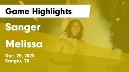 Sanger  vs Melissa  Game Highlights - Dec. 28, 2023