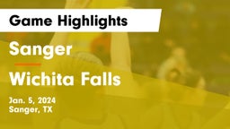 Sanger  vs Wichita Falls  Game Highlights - Jan. 5, 2024