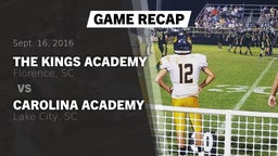 Recap: The Kings Academy vs. Carolina Academy  2016