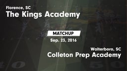 Matchup: The Kings Academy vs. Colleton Prep Academy  2016
