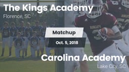 Matchup: The Kings Academy vs. Carolina Academy  2018