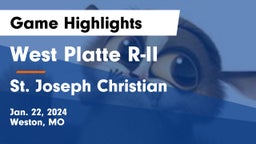 West Platte R-II  vs St. Joseph Christian  Game Highlights - Jan. 22, 2024