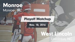 Matchup: Monroe  vs. West Lincoln  2016