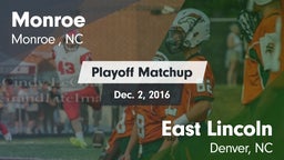 Matchup: Monroe  vs. East Lincoln  2016