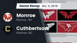 Recap: Monroe  vs. Cuthbertson  2018