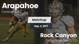 Matchup: Arapahoe  vs. Rock Canyon  2017