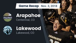 Recap: Arapahoe  vs. Lakewood  2018
