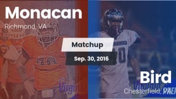 Matchup: Monacan  vs. Bird  2016